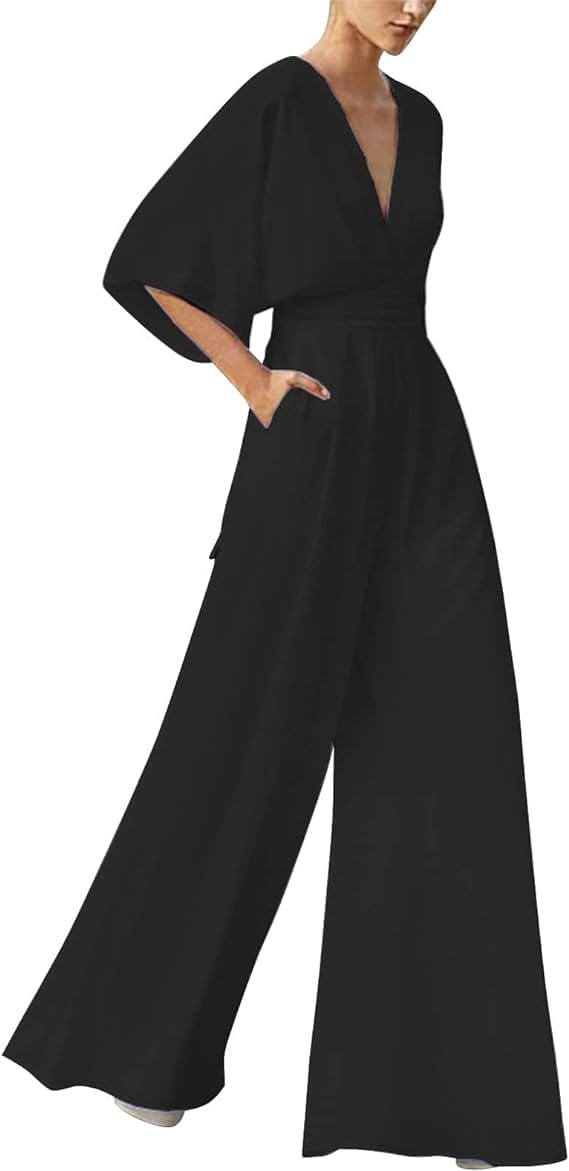 Eleganter V-Ausschnitt Jumpsuit