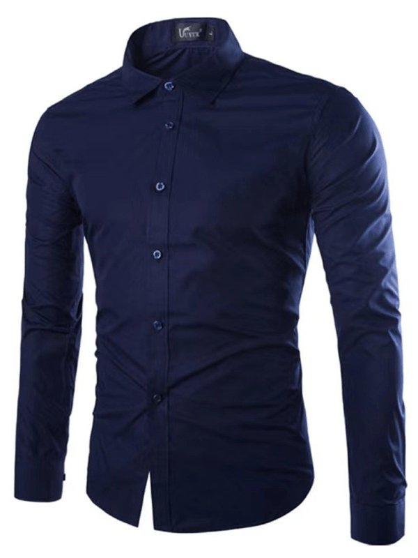 WW | Lässiges Bügelfreies Slim Fit Herrenhemd