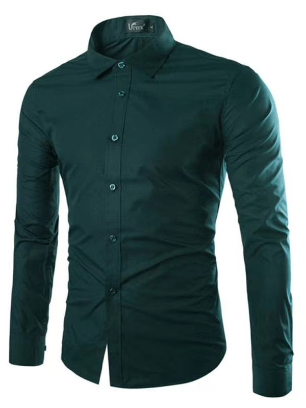 WW | Lässiges Bügelfreies Slim Fit Herrenhemd