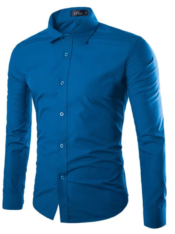 WW | Lässiges Bügelfreies Slim Fit Herrenhemd