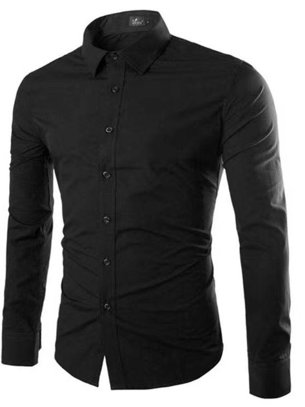 WW | Lässiges Bügelfreies Slim Fit Herrenhemd