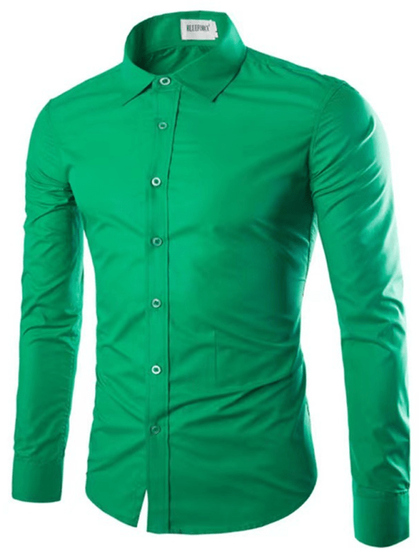 WW | Lässiges Bügelfreies Slim Fit Herrenhemd