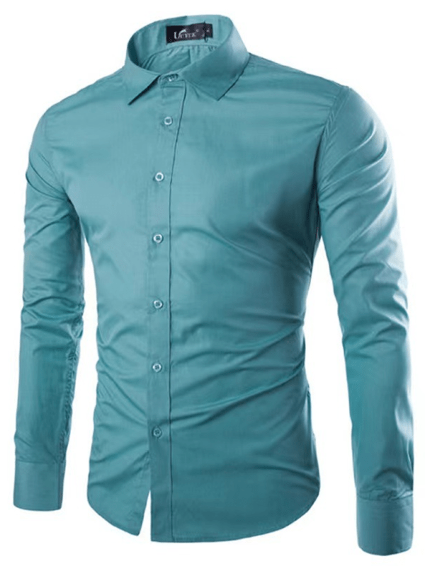 WW | Lässiges Bügelfreies Slim Fit Herrenhemd