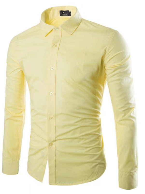 WW | Lässiges Bügelfreies Slim Fit Herrenhemd