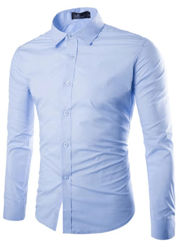 WW | Lässiges Bügelfreies Slim Fit Herrenhemd