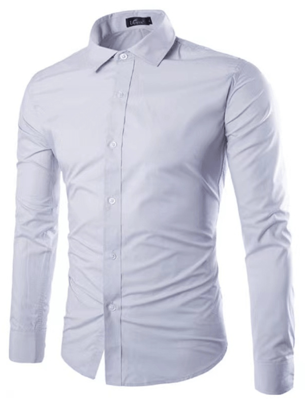 WW | Lässiges Bügelfreies Slim Fit Herrenhemd