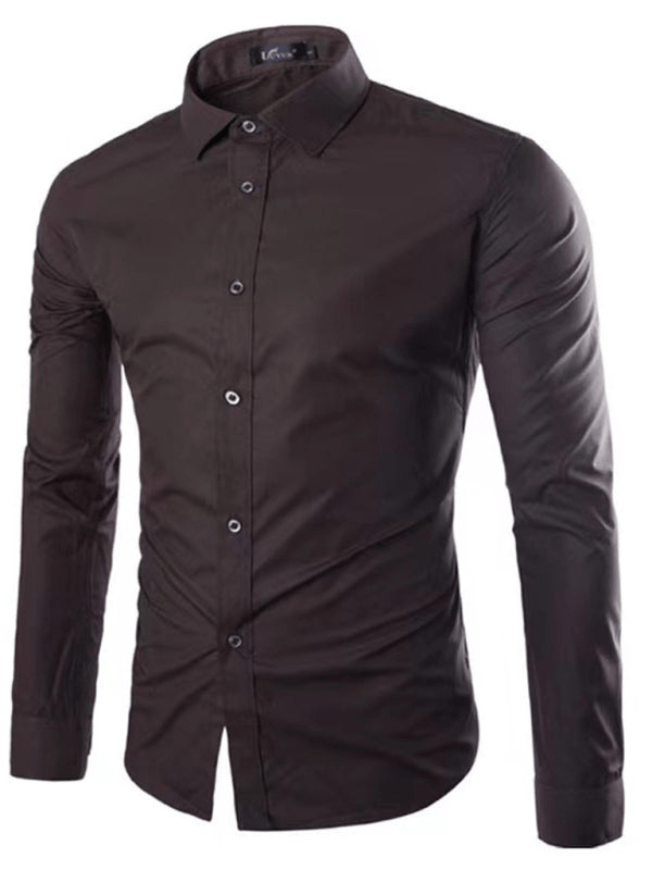 WW | Lässiges Bügelfreies Slim Fit Herrenhemd