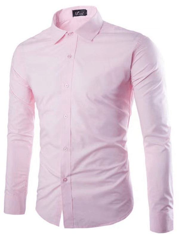 WW | Lässiges Bügelfreies Slim Fit Herrenhemd
