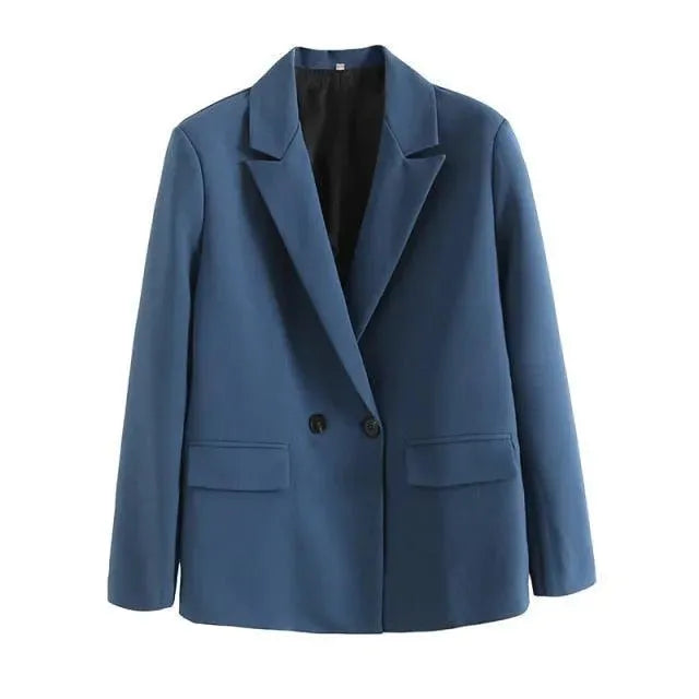WW | Lockere Blazer Damen - Freizeit - Unifarben