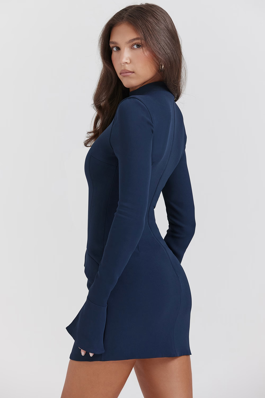 WW | Strick Bodycon Taschen Detail Mini Kleid