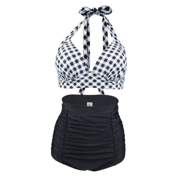 WW | Retro Badeanzug Weiß Schwarz