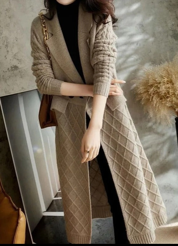W&W Lange Strickjacke