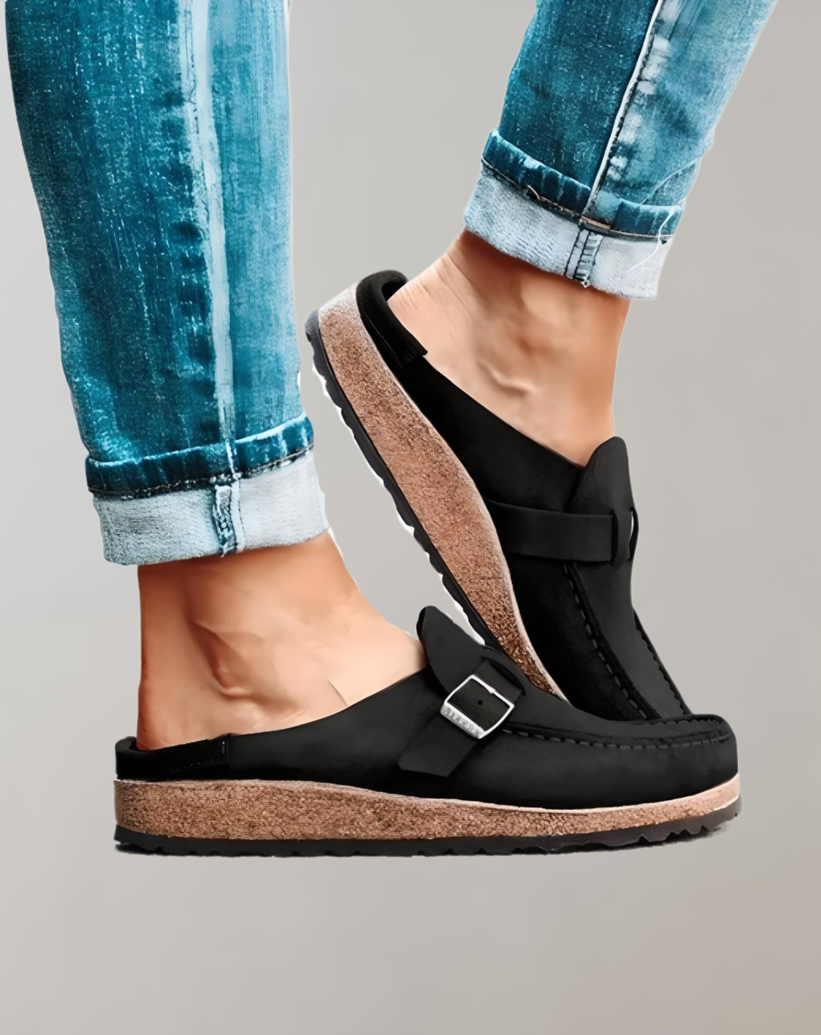 WW | Halbloafer Stil Mit Schnalle Für Freizeitkleidung Schuhe