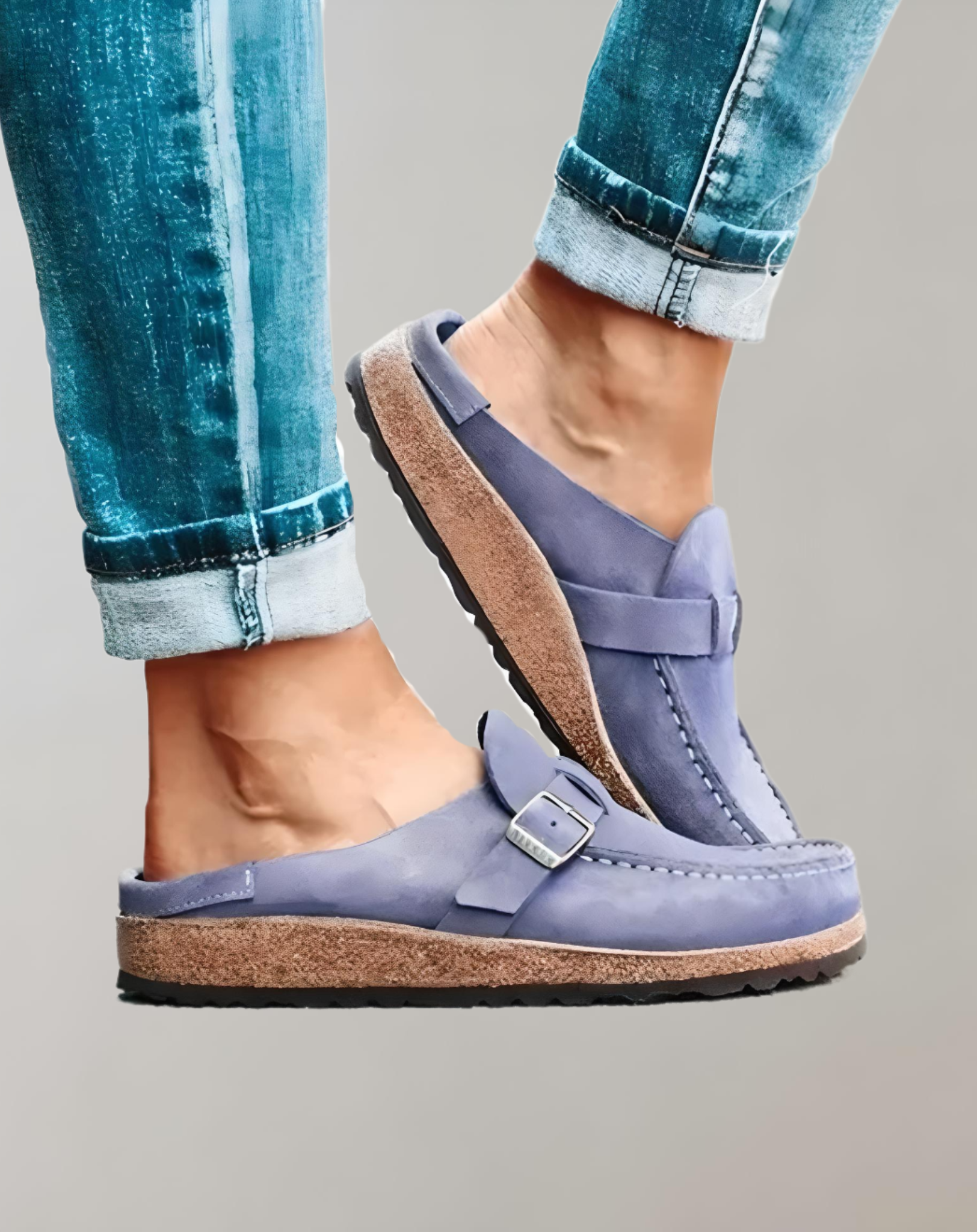 WW | Halbloafer Stil Mit Schnalle Für Freizeitkleidung Schuhe