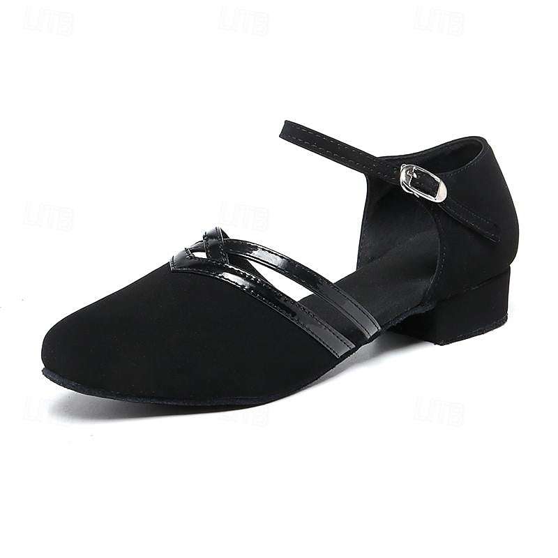 WW | Moderne Tanzschuhe für Damen - Schwarz - Hochwertiges Wildleder