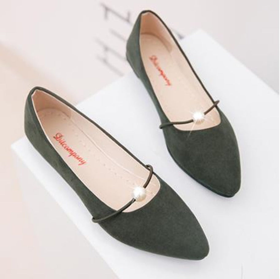 WW | Perlen Flache Schicke Schuhe