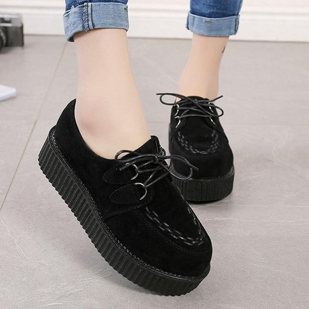 WW | Plattform Wildleder Schnür Creepers