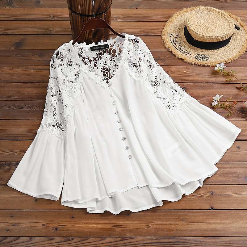 WW | Elegante Bluse mit Spitzenstickerei