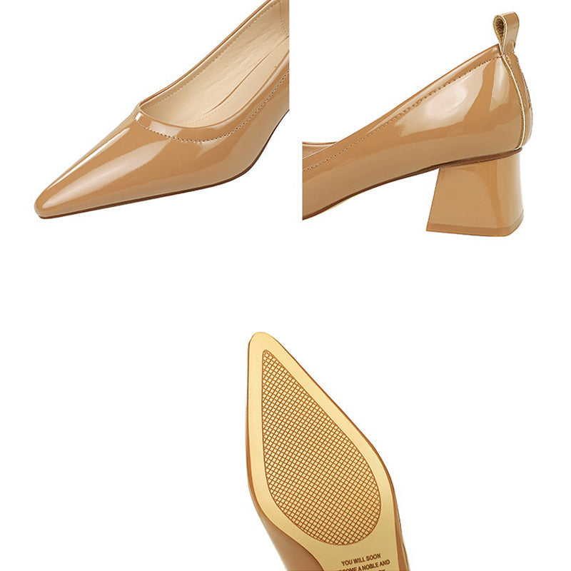 WW | Damen High Heels Spitz Professionelle OL Damen Schuhe 4.5cm