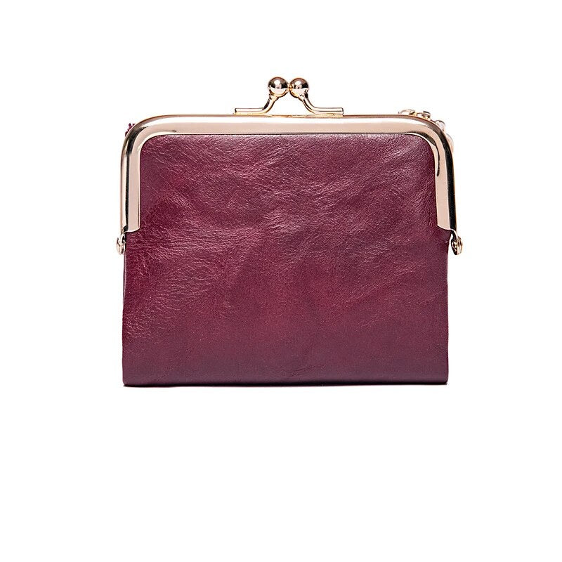 WW | Kiss Lock Tasche - stilvolle Damen Münzgeldbörse