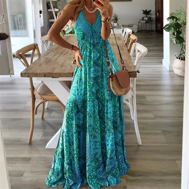 WW | Boho Ärmelloses Kleid