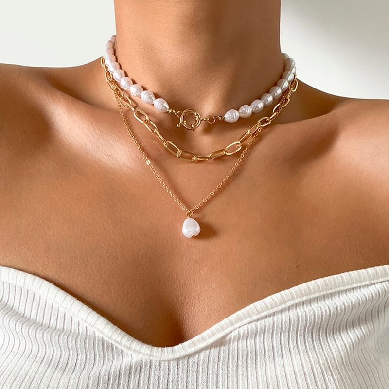 WW | Set - eleganter geschichteter Damenschmuck