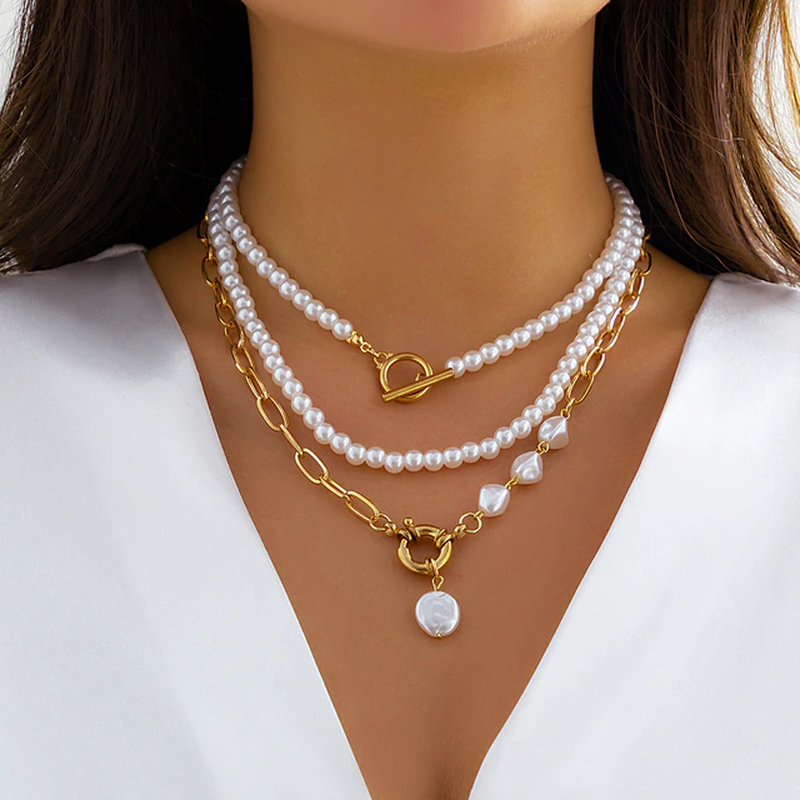 WW | Set - eleganter geschichteter Damenschmuck