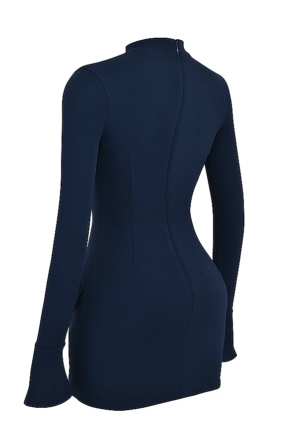 WW | Strick Bodycon Taschen Detail Mini Kleid