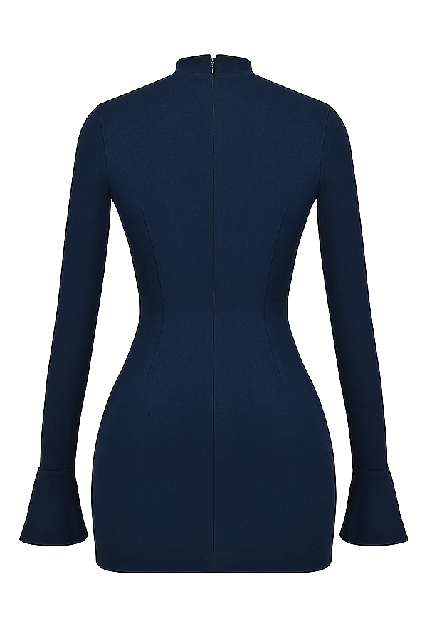 WW | Strick Bodycon Taschen Detail Mini Kleid
