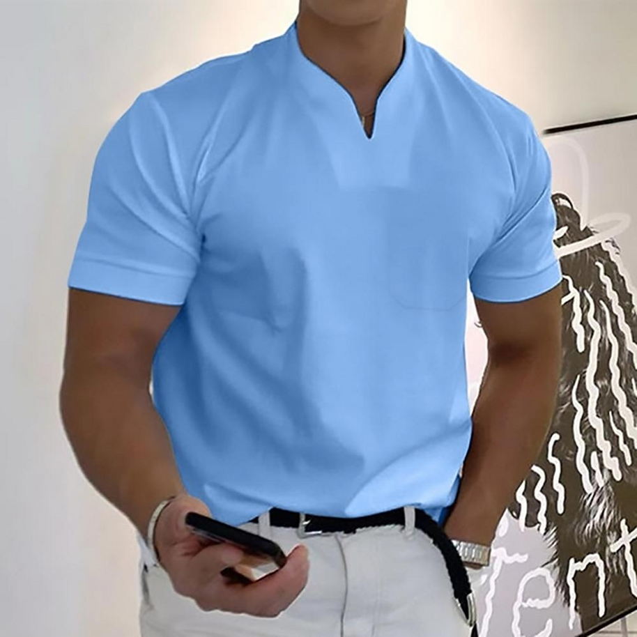 WW | T-shirt Weiß Herren V-ausschnitt