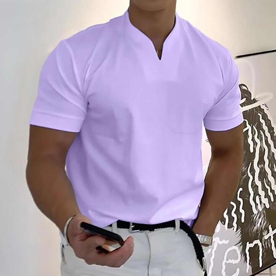 WW | T-shirt Weiß Herren V-ausschnitt