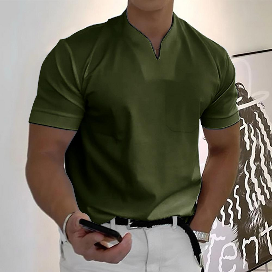 WW | T-shirt Weiß Herren V-ausschnitt