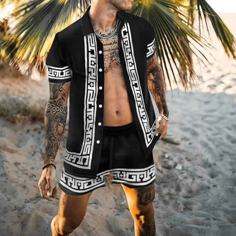 WW | Herren Sommersatz Zweiteilige Freizeitsatz Für Urlaub/frühling/sommer