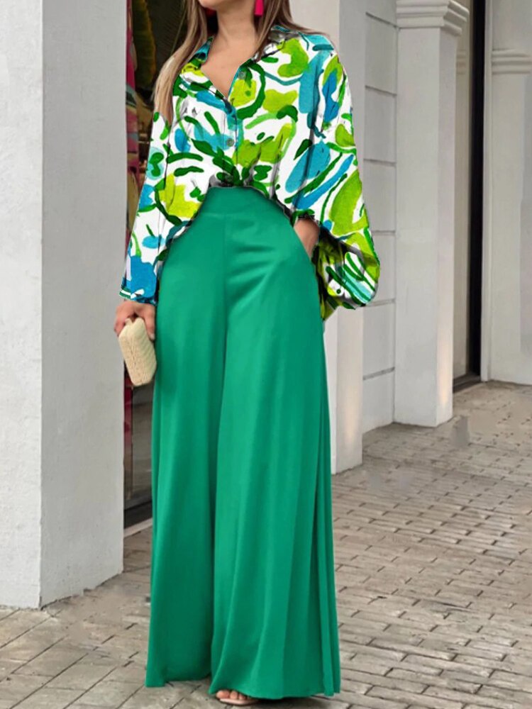 WW Damenanzug | Eleganter 2-teiliger Damenanzug mit Luxusdruck