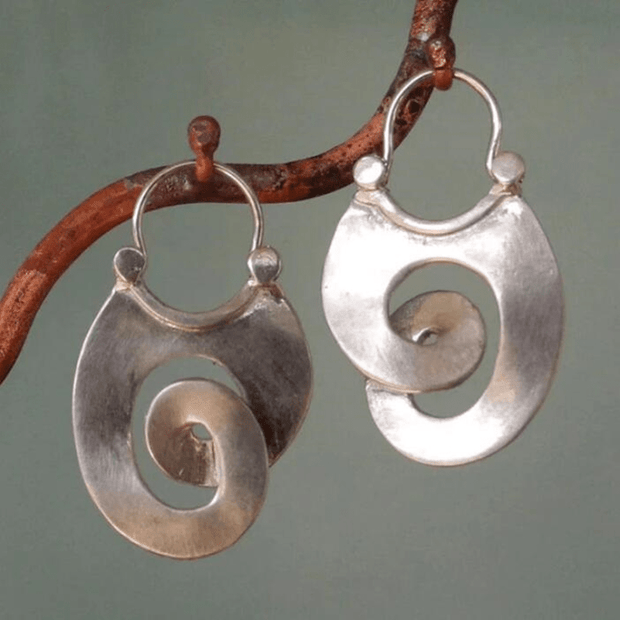 WW | Spiral Silber Ohrringe