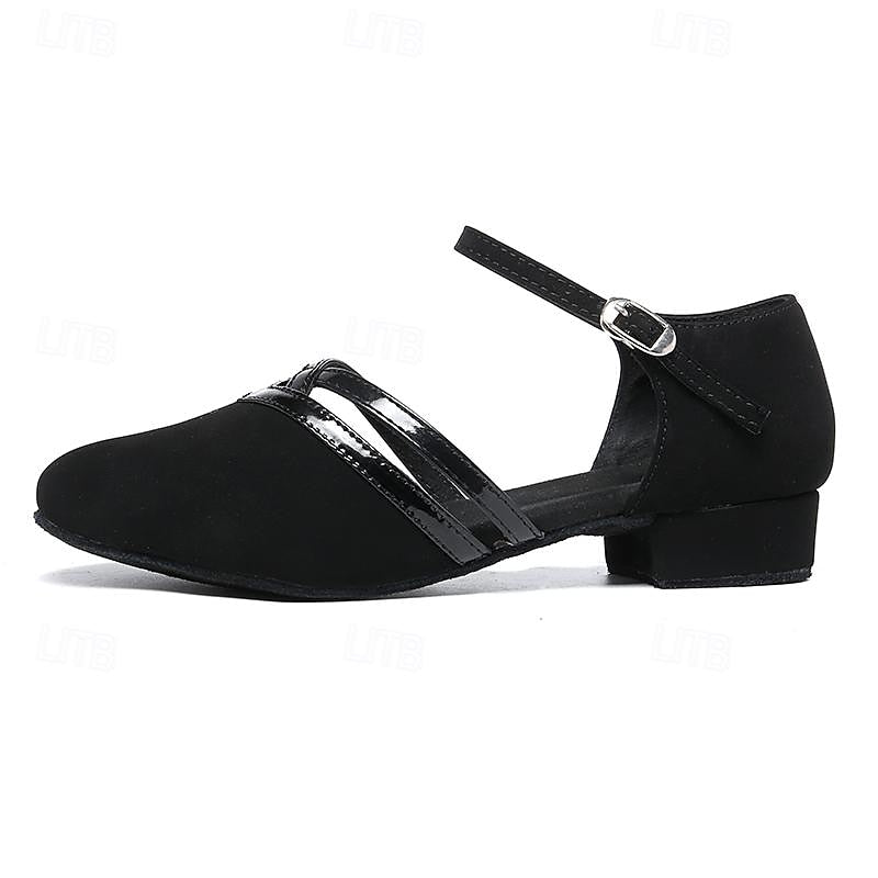 WW | Moderne Tanzschuhe für Damen - Schwarz - Hochwertiges Wildleder