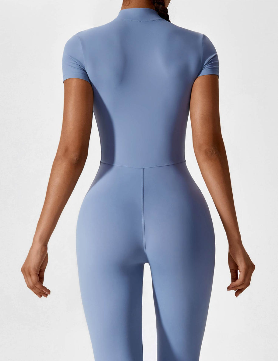 LenaFit – Kurzarm-Reißverschluss-Jumpsuits