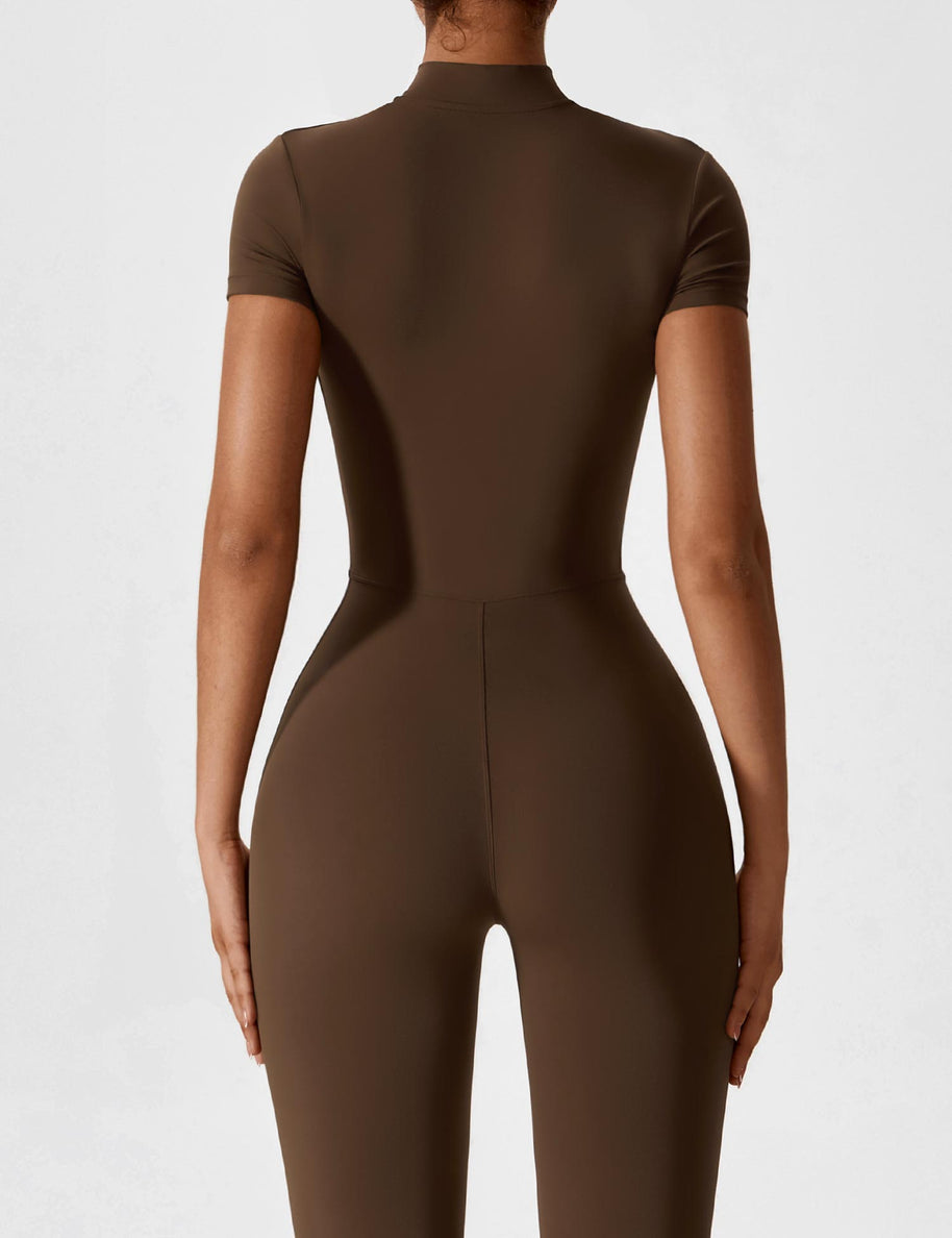 LenaFit – Kurzarm-Reißverschluss-Jumpsuits
