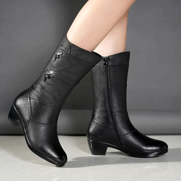 W&W – Winterstiefel aus Leder – Damen