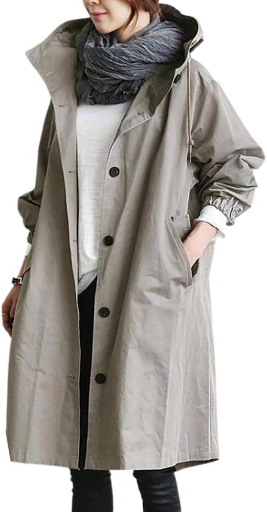 Langer grau trenchcoat