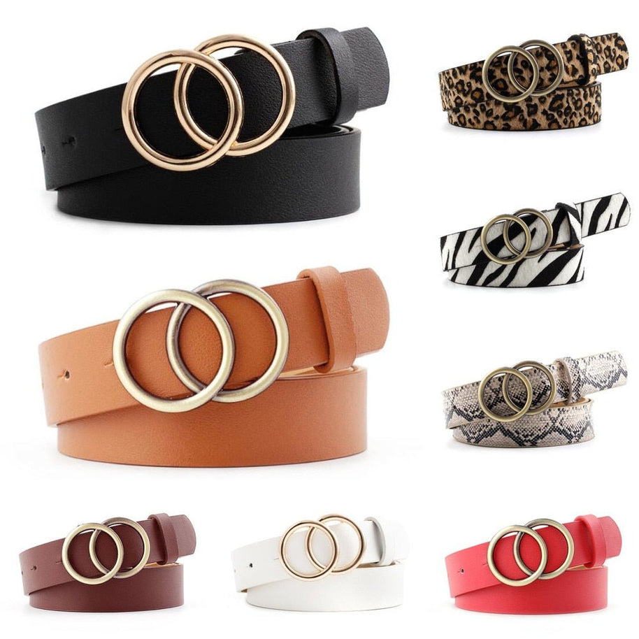 Beltona - Damen-Ledergürtel mit O-Ring-Schnalle - FashionWOLF