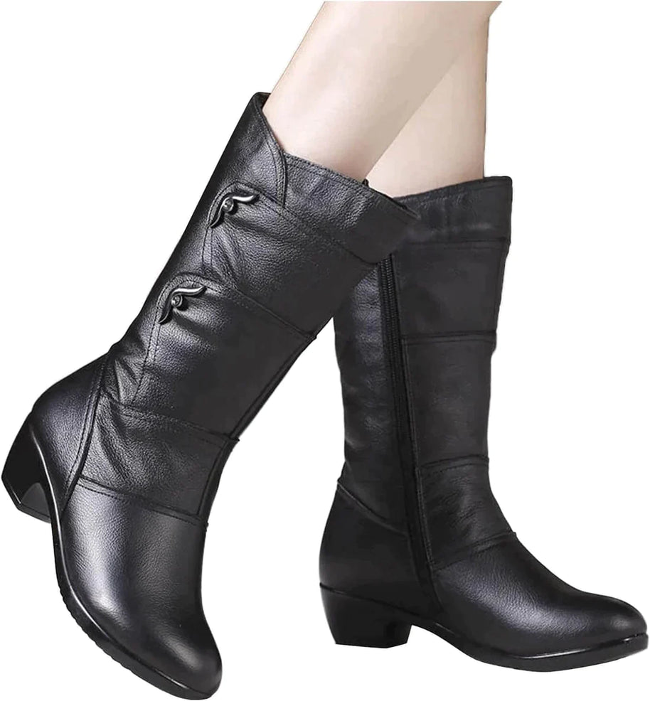 W&W – Winterstiefel aus Leder – Damen