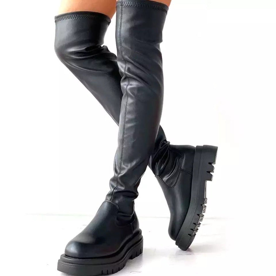 Serdia - Overknee-Lederstiefel für Frauen - FashionWOLF
