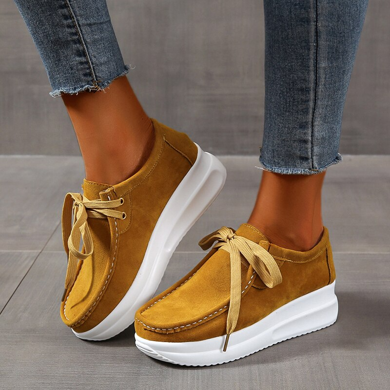 WW | Bequeme Dicke Wildlederschuhe mit Rutschfester Sohle