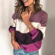 WW Gestreifter Langarm-Pullover