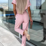 WW | Eleganter Keyhole Jumpsuit Mit Gürtel Für Damen