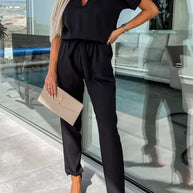 WW | Eleganter Keyhole Jumpsuit Mit Gürtel Für Damen