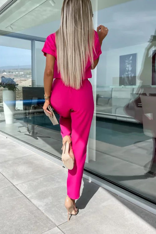 W&W Mode | Eleganter Keyhole Jumpsuit Mit Gürtel Für Damen