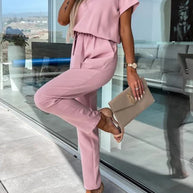 WW | Eleganter Keyhole Jumpsuit Mit Gürtel Für Damen