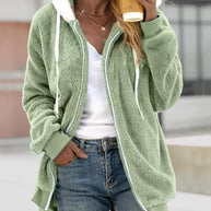 WW | Damen Fleece Hoodie Mit Reißverschluss